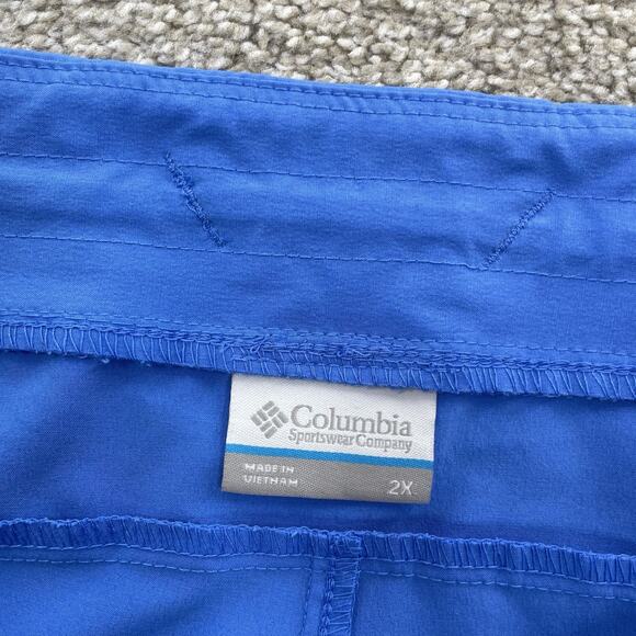 Columbia Women's PFG Tidal II Shorts 2X Blue 5" Inseam Zip Pockets Y3 - Picture 3 of 8